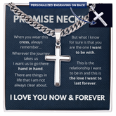Custom Cross Pendant Necklace for Him, Symbol of Love & Promise for Him, Promise Necklace